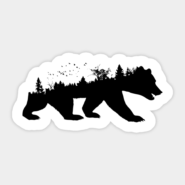 Forest Bear Sticker by valsymot